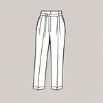 Grey high-waisted pants image